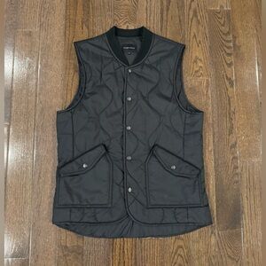 Wings + Horns Charcoal Quilted Vest - Size S